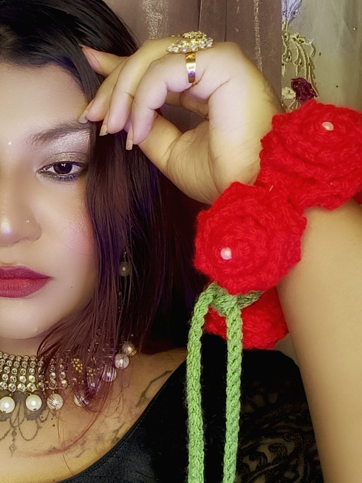 Red Rose Gajra
