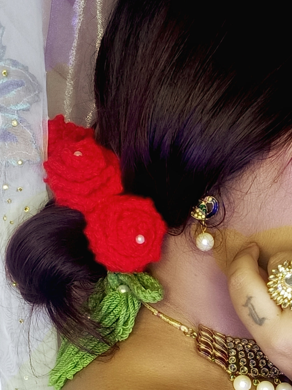 Red Rose Gajra